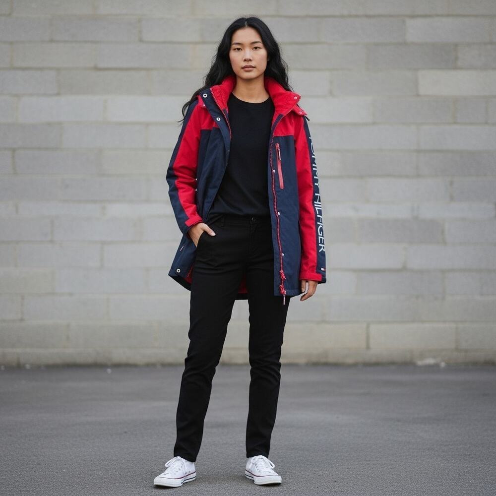 TOMMY HILFIGER 3 IN 1 ALL WEATHER SYSTEM JACKET, SIZE S *
